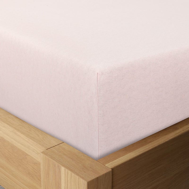 BED INC Road Trip America Jersey Knit Sheet Set - 4 Pieces Queen Cotton Sheets Set - Soft Cozy Stretchy Knit Bed Linen (Blush, Queen) - Image 5